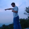 John pointing out to where the sunrise will be